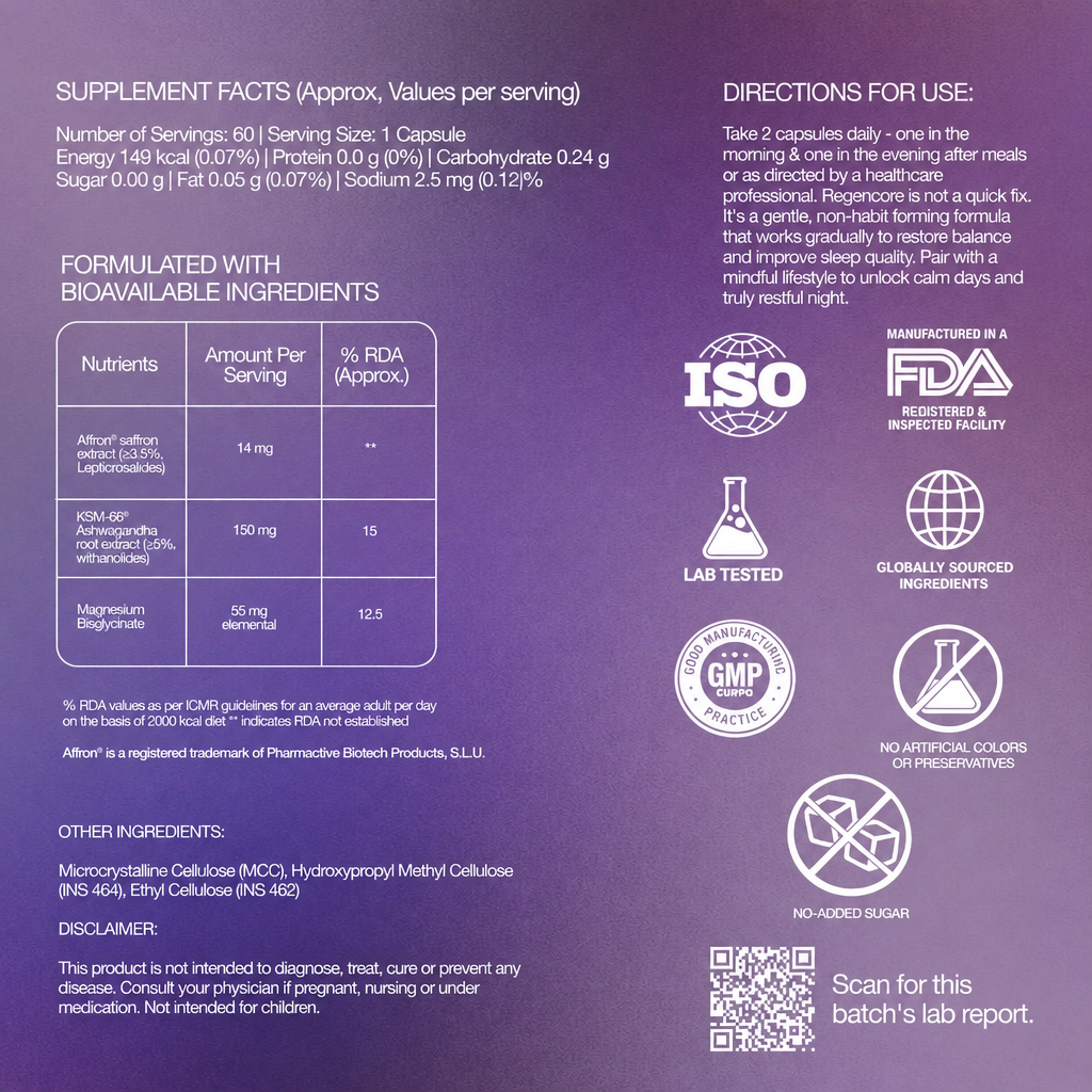 RegenCore™ | India’s first Stress & Sleep Capsules